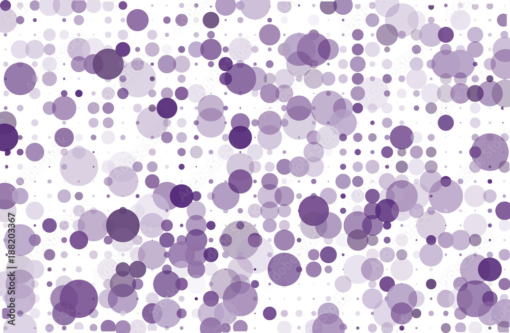 Dotted background with circles, dots, point different size, scale. Halftone pattern Vector illustration Violet, purple color Dotted background with circles, dots, point different size, scale. Halftone pattern Vector illustration Violet, purple color