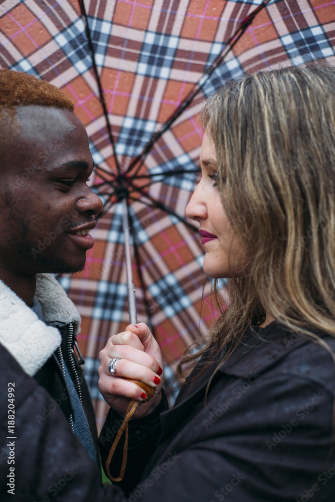 Deep connection between two young people of different races ...