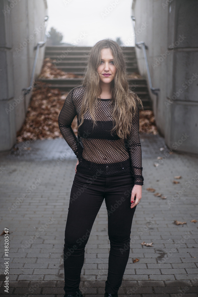Portrait of beautiful young woman outdoors Portrait of beautiful young woman outdoors