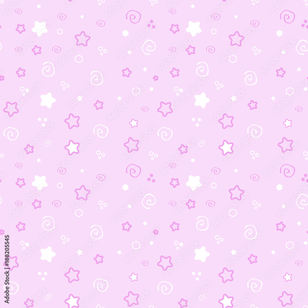 Seamless pattern baby set on pink background. cute illustration of a delicate, Princess soft color. Seamless pattern baby set on pink background. cute illustration of a delicate, Princess soft color.
