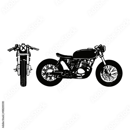 Vintage motorcycle vector illustration