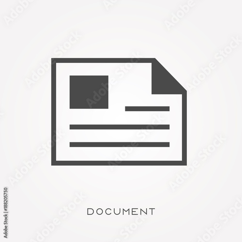 Silhouette icon document