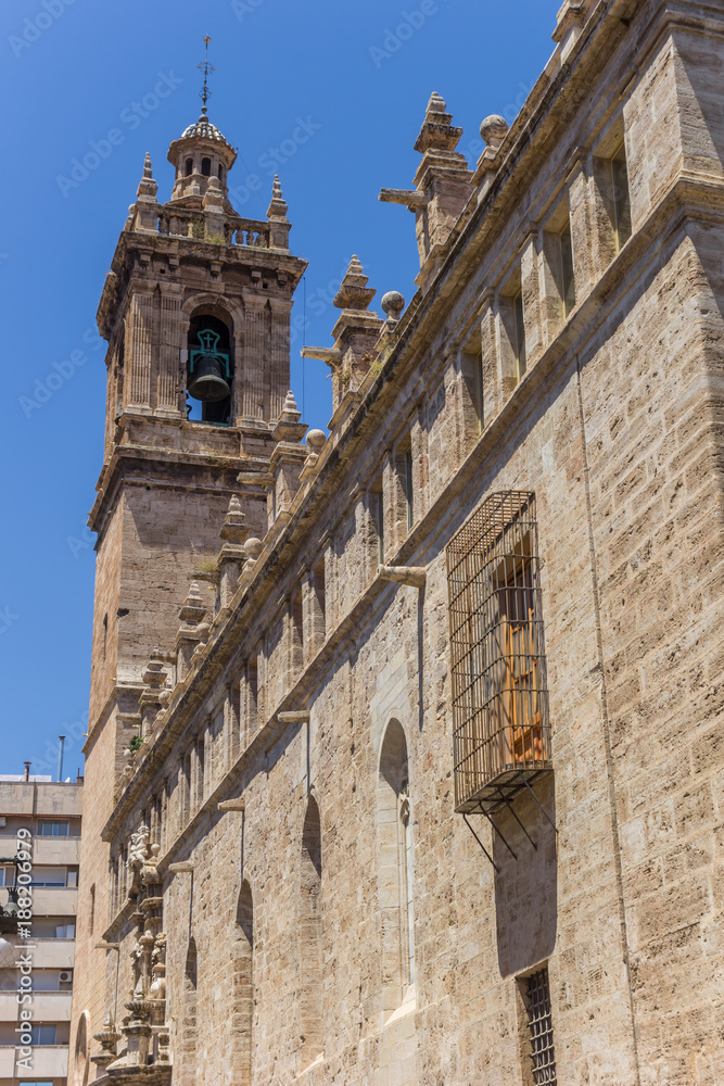 Bell tower of the Santos Juanes church in Valencia