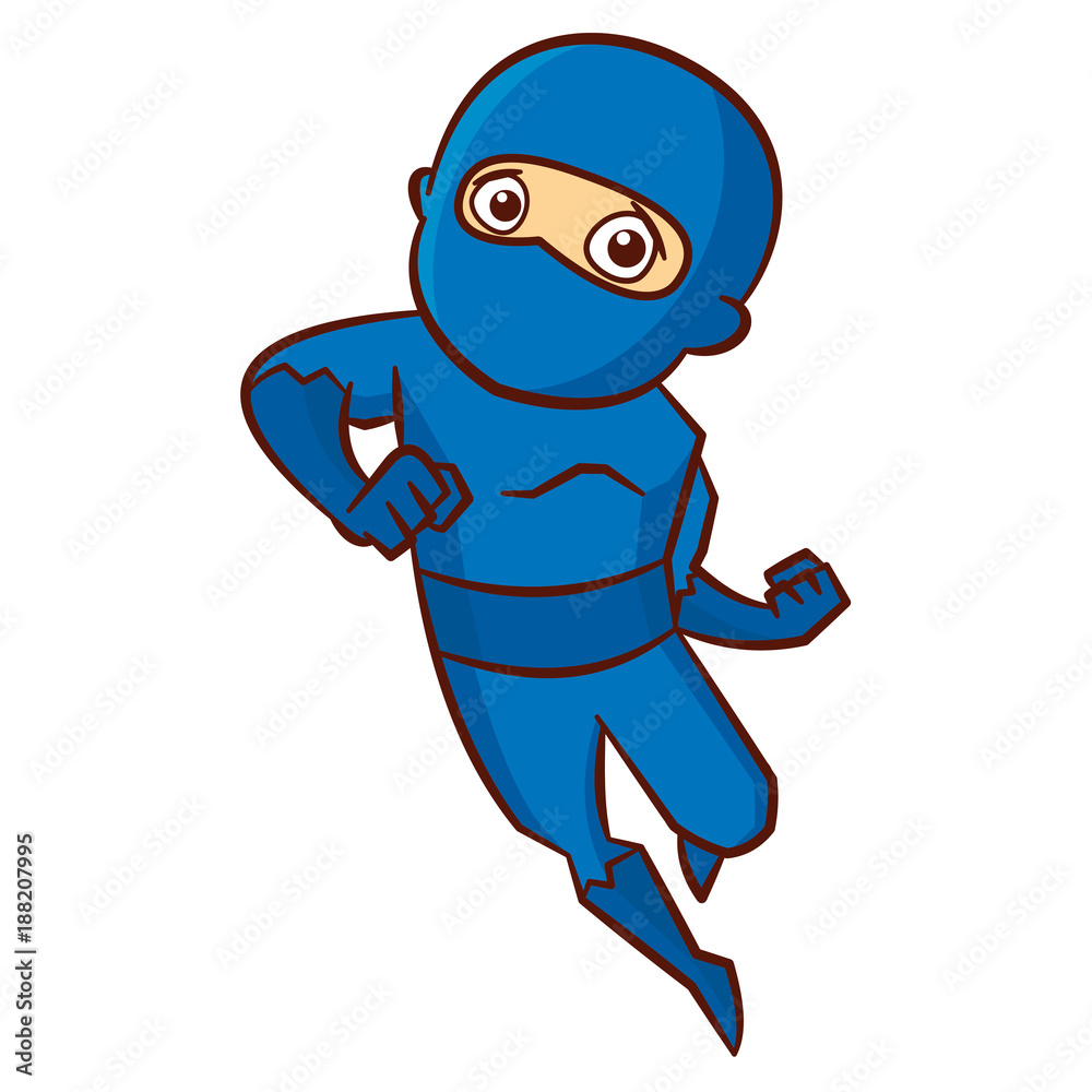 Obraz premium Superhero boy Cartoon character