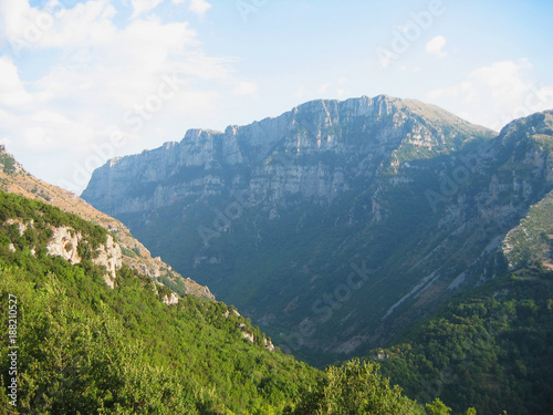 Vikos gorge in the Pindus mountains Epirus region Greece