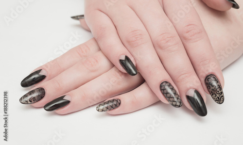 nail  black  art  polish  beautiful  beauty  bright 