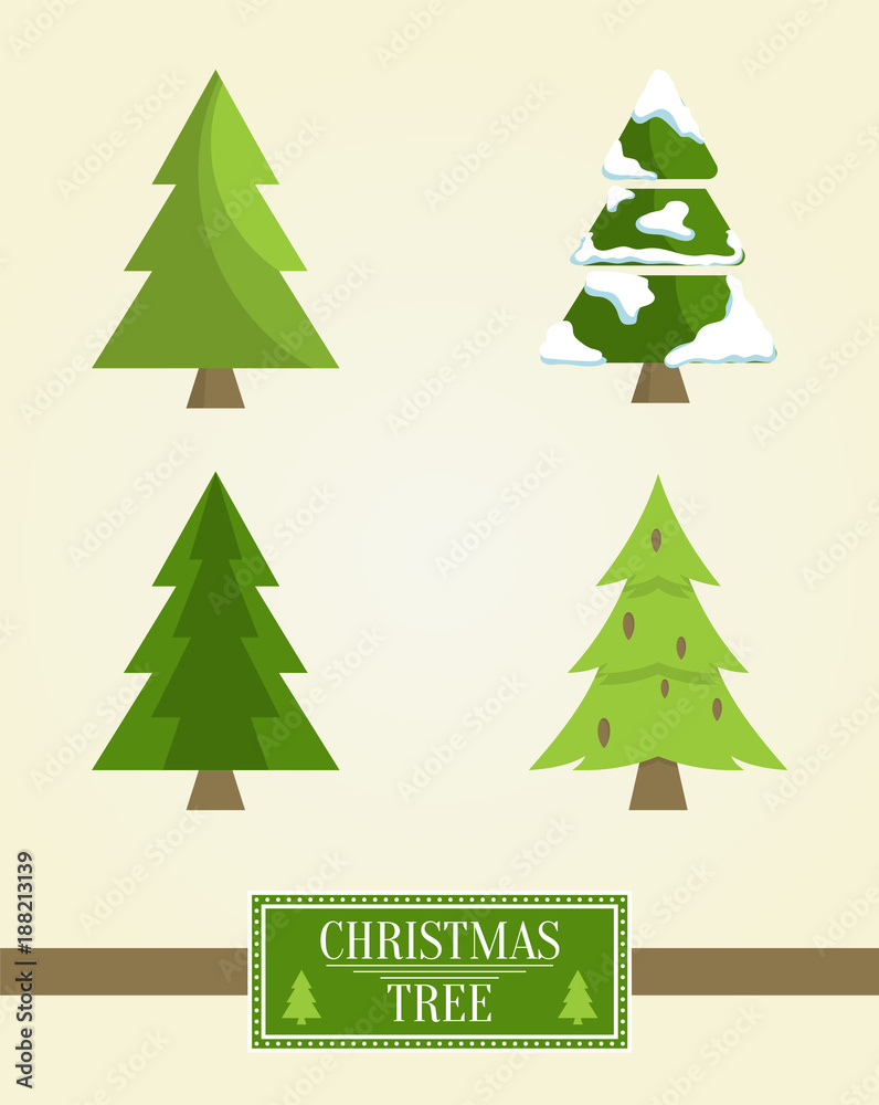 Christmas Tree Advertisement Sale Sign, Collection Christmas Tree Advertisement Sale Sign, Collection