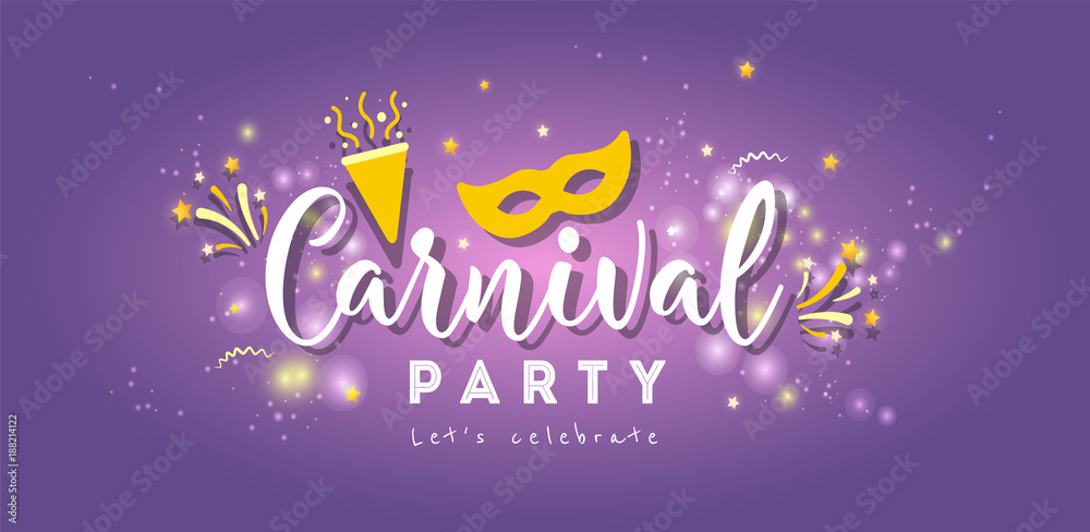 Carnival colorful poster.Vector illustration