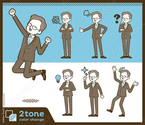 2tone type Double suit old men_set 01