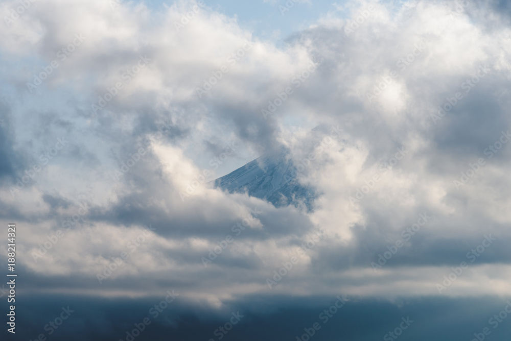 Fuji-san behind the cloud,fuji mount famous iconic landmark of Japan Fuji-san behind the cloud,fuji mount famous iconic landmark of Japan