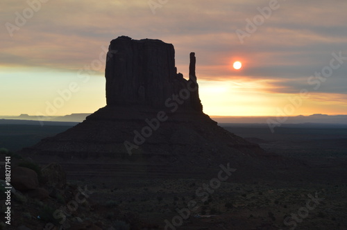 Monument Valley At Sunrise. The Paradise of Geology. June 24, 2017. Utah. EEUU. USA.