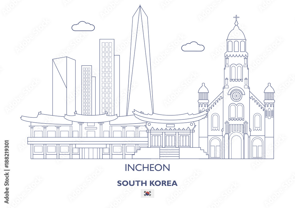 Incheon Linear City Skyline, South Korea