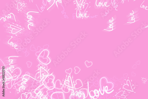 Pink abstract background with words of love. The concept of Valentine`s day. Place for text, postcardn © Александра Ермоленко