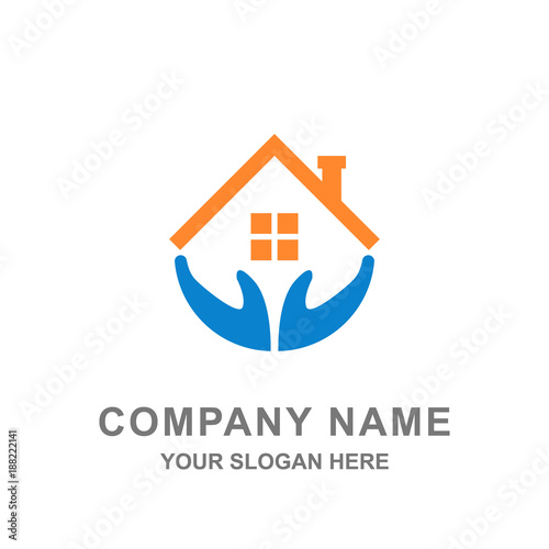 Home House Insurance Building Protection Logo Vector Icon Illustration 