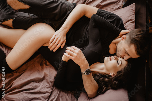 Photography Close up of sensual and cute couple