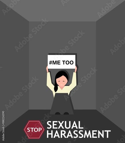 Sexual harassment poster with girl