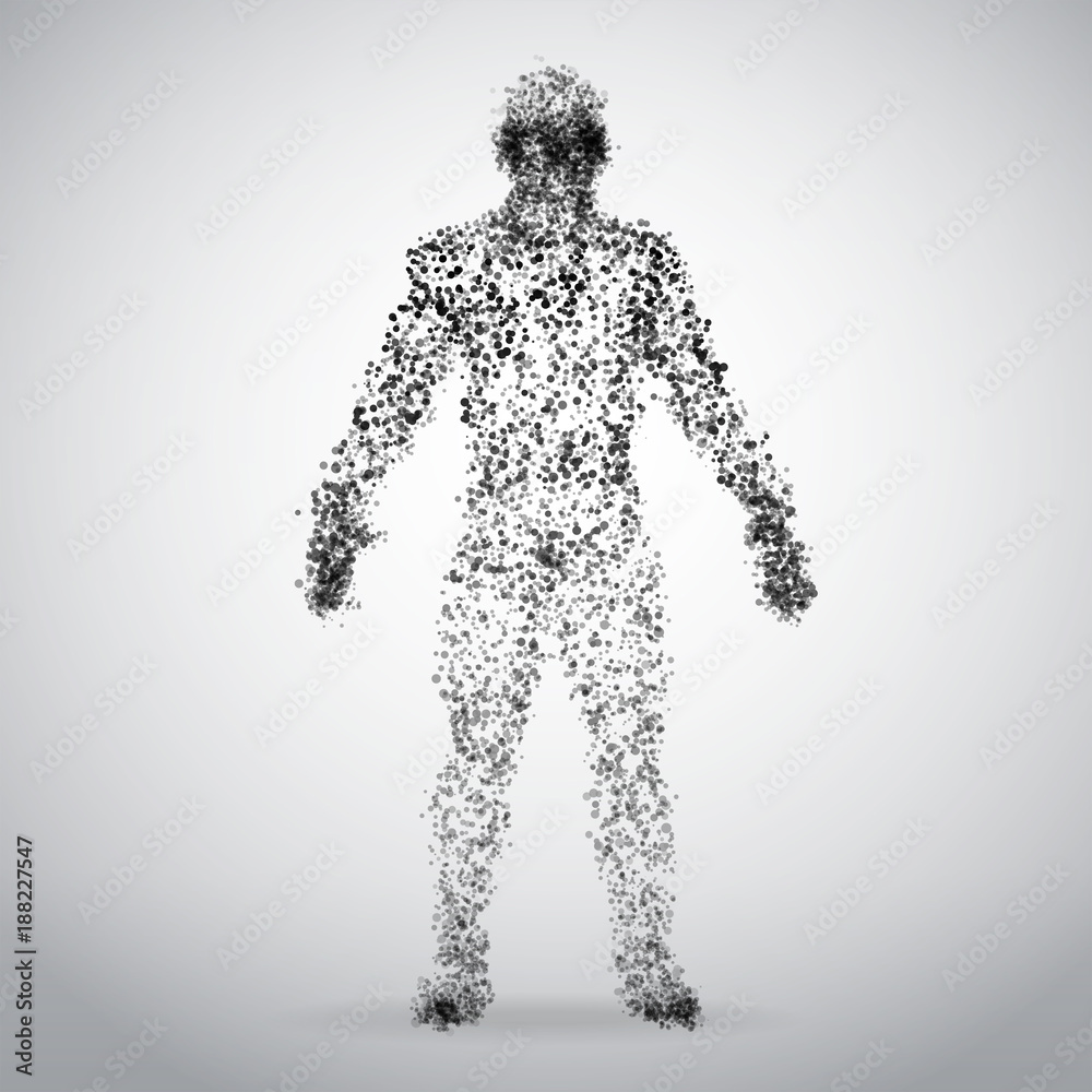 Abstract Dotted human body on white background Abstract Dotted human body on white background
