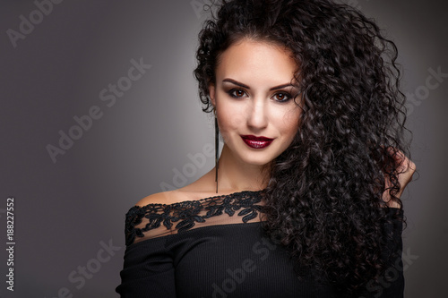 beautiful young woman close-up portrait