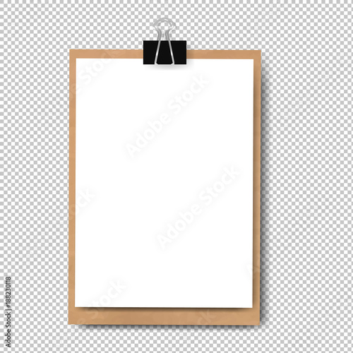 Realistic Clipboard Isolated photo