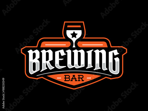 Modern professional label for a craft beer