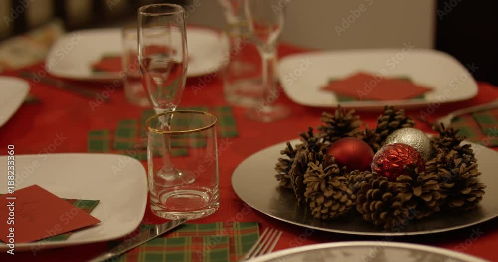 Christmas dinner place setting Christmas dinner place setting