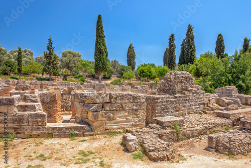 Ruins of ancient town Gortyna on Crete, Greece