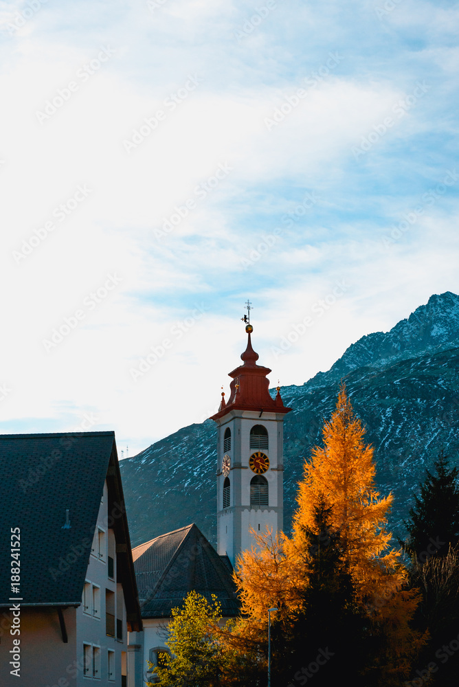 Beautiful landscape of Switzerland in Autumn