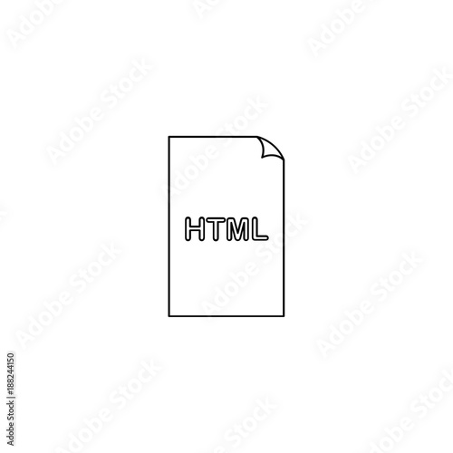 HTM | HTML file extension icon vector.