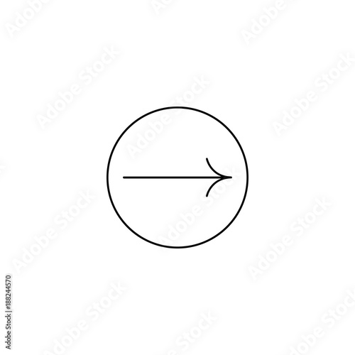 Right Arrow Vector Icon photo