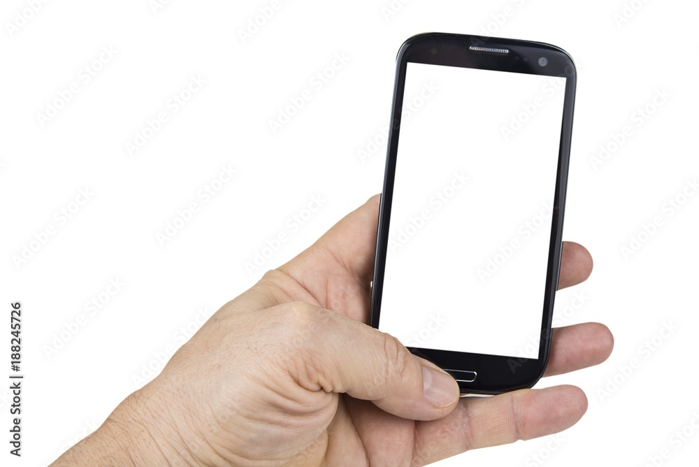 Smartphone in the hand with copy space for text Smartphone in the hand with copy space for text