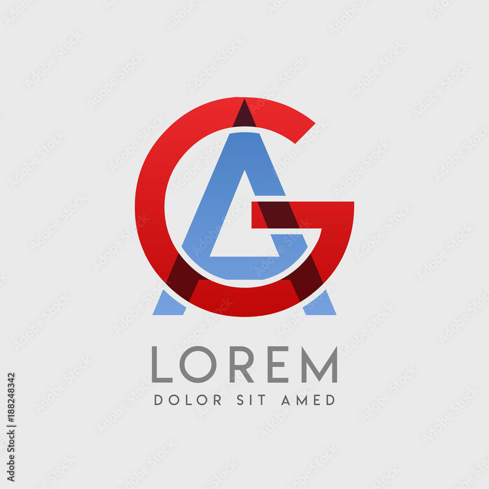 GA logo letters with GA logo letters with