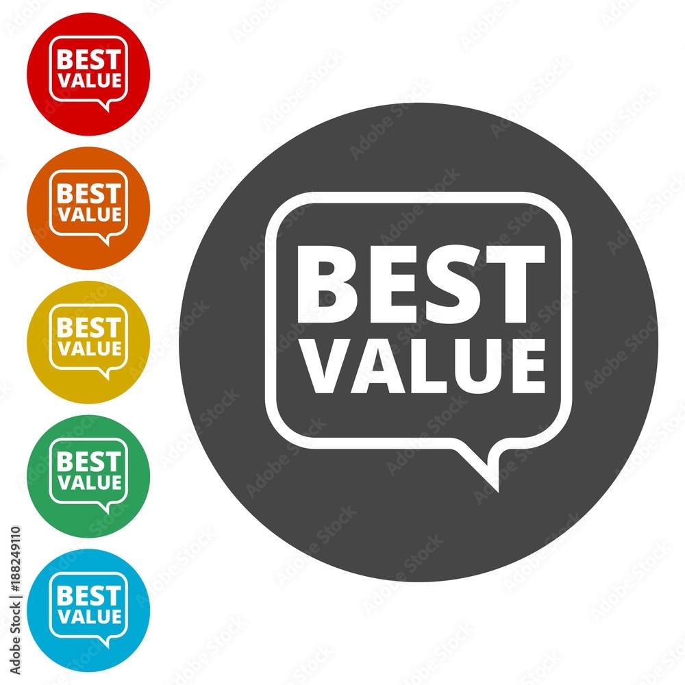 Best Value Button, Best value sign Best Value Button, Best value sign