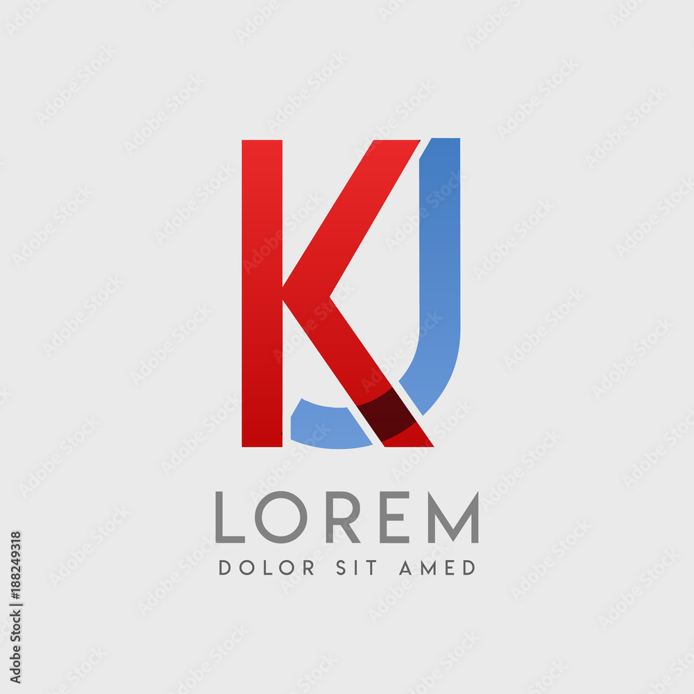 KJ logo letters with KJ logo letters with
