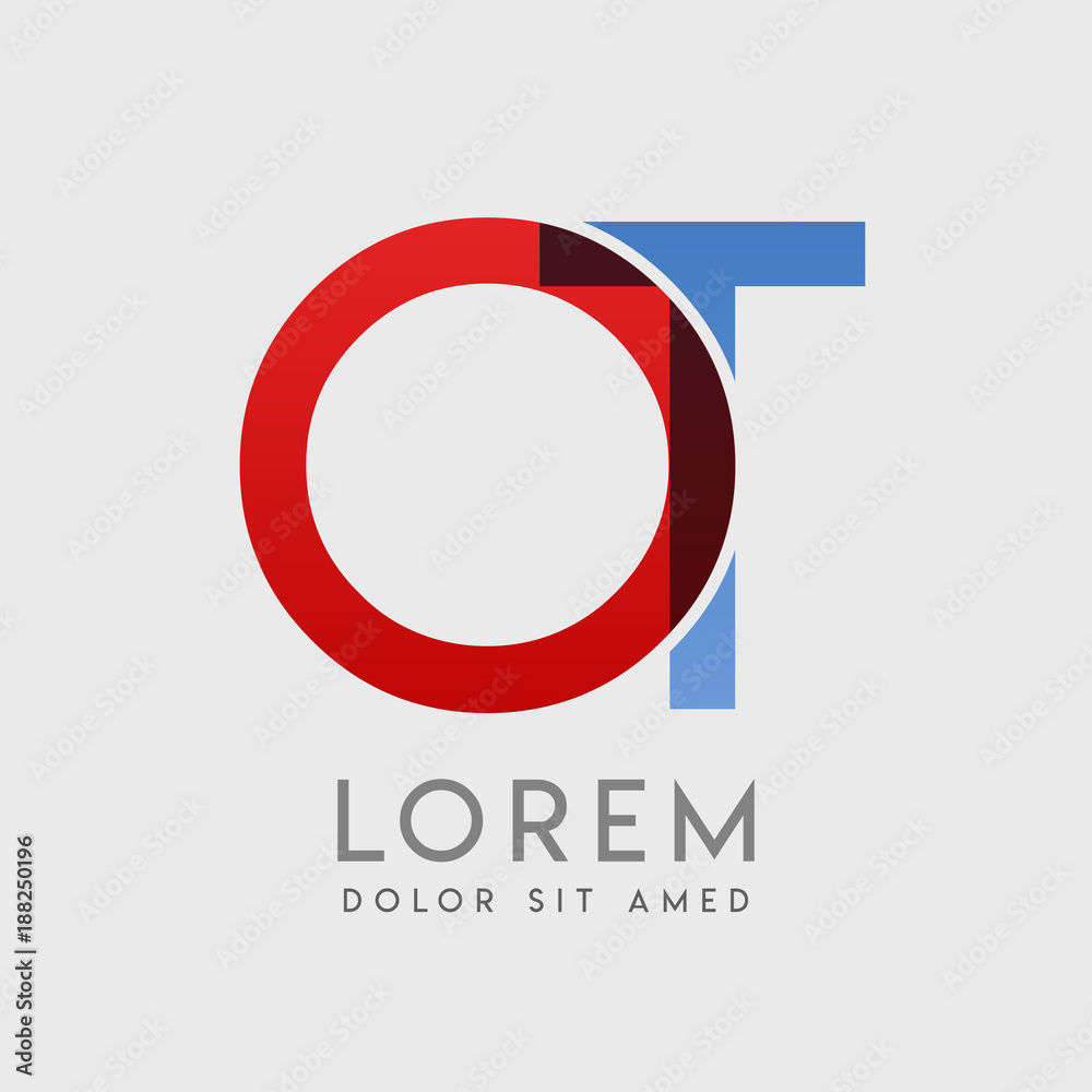 OT logo letters with OT logo letters with