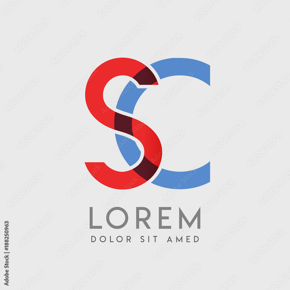 SC logo letters with SC logo letters with