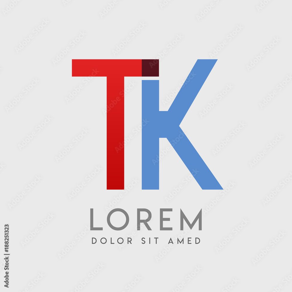 TK logo letters with TK logo letters with