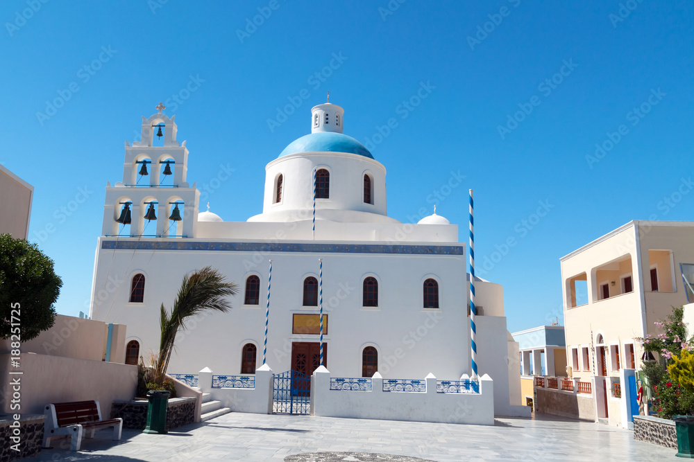 Architecture of Oia village at Santorini island, Greece Architecture of Oia village at Santorini island, Greece