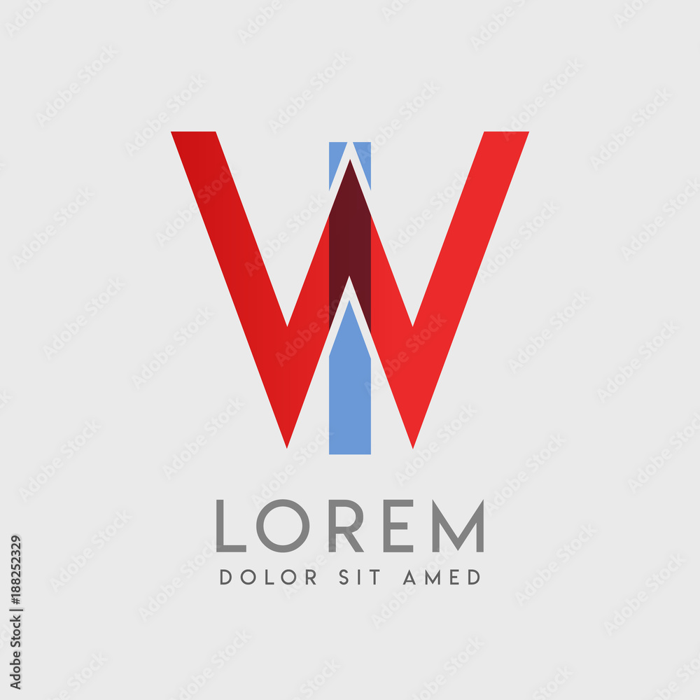 WI logo letters with WI logo letters with