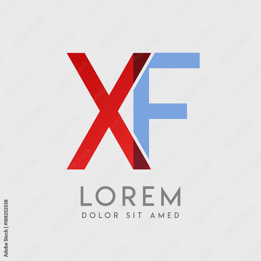 XF logo letters with XF logo letters with