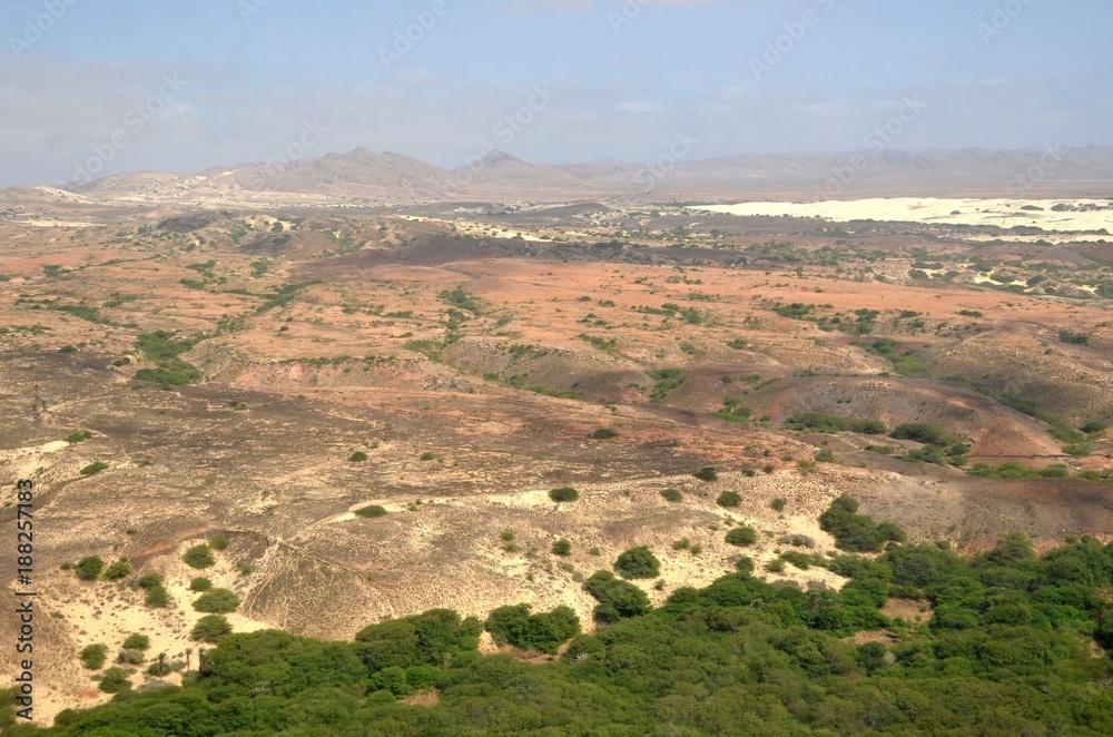 Boa Vista, archipel du Cap Vert vu d'avion Boa Vista, archipel du Cap Vert vu d'avion