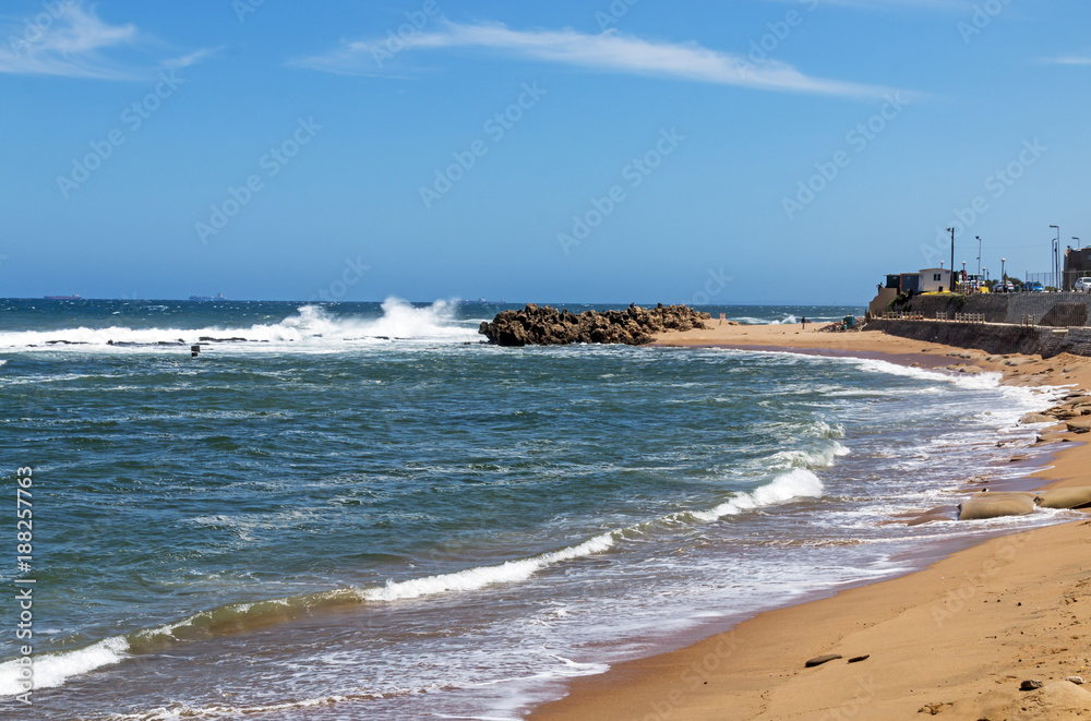 Coastal Seascape at Umdloti Beach in South Africa