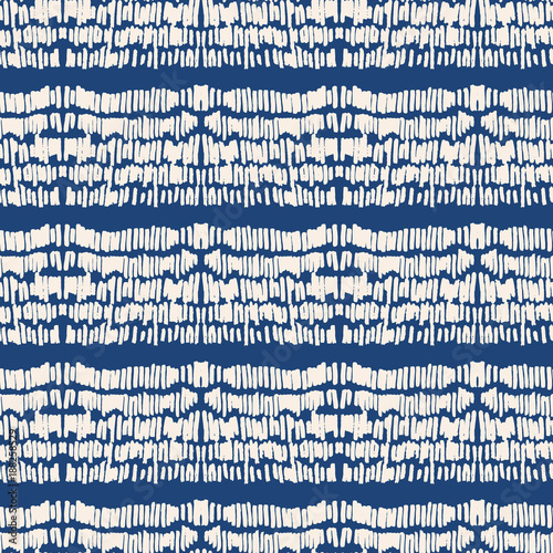 Indigo vector tie dye seamless pattern.