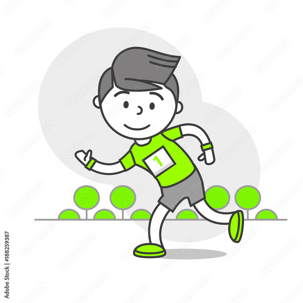 Vector Sports Set Running Stories_Runner Vector Sports Set Running Stories_Runner
