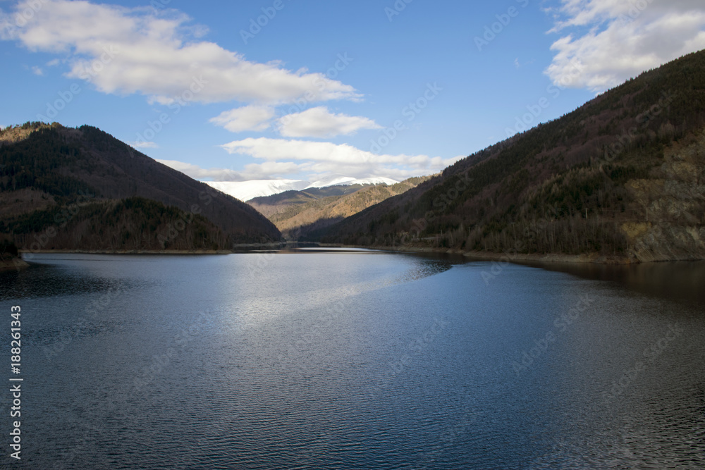 Mountain landscape with lake