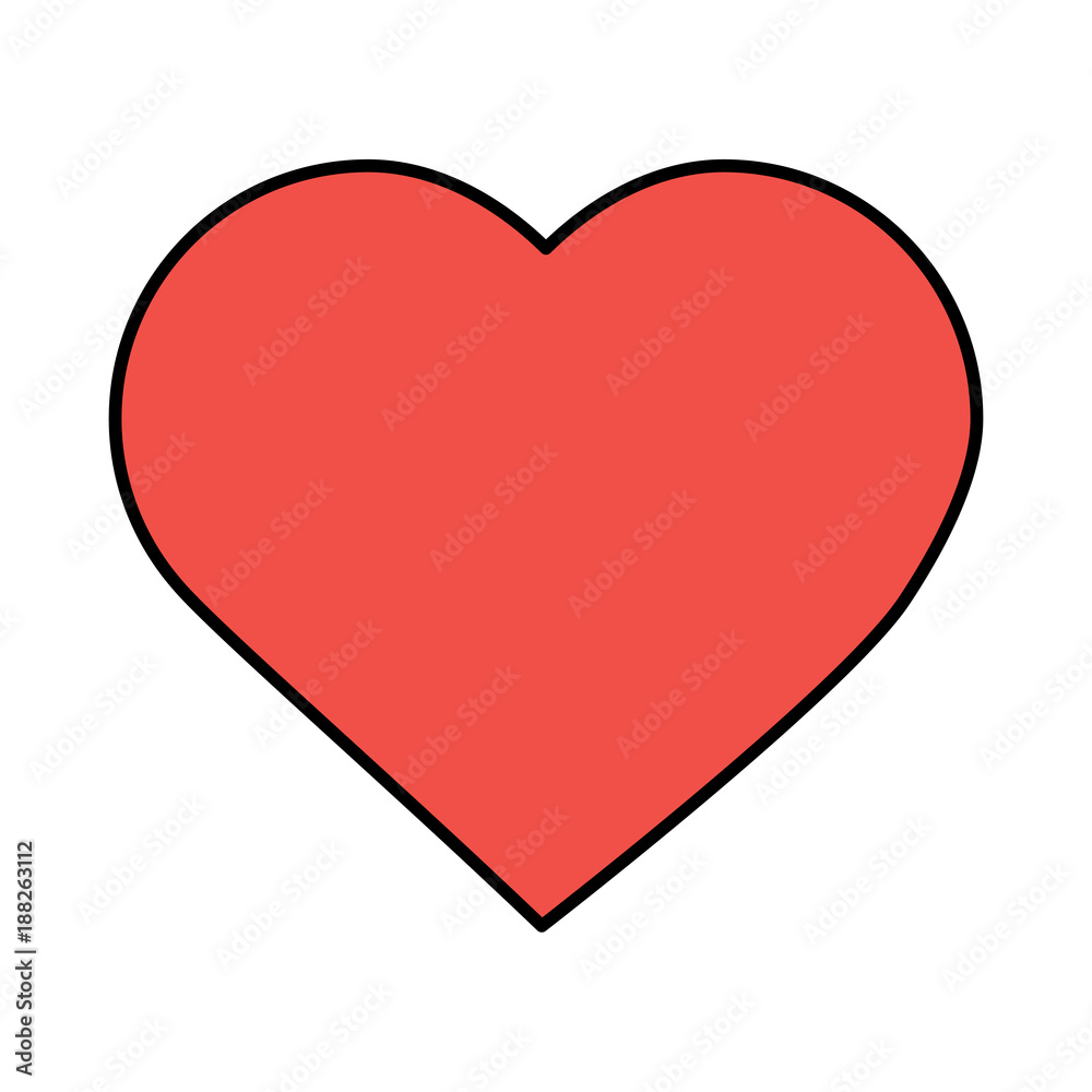 valentines day love heart romantic passion vector illustration