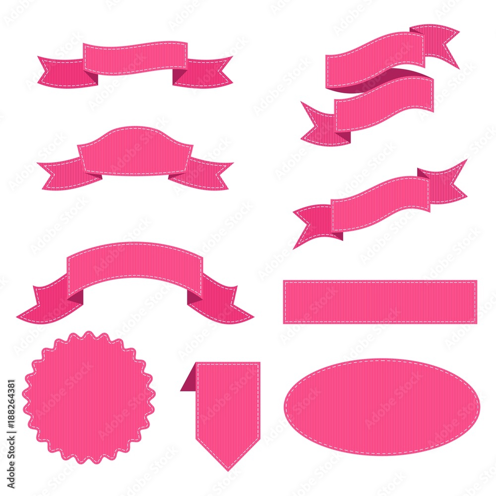 set of ribbon pink set of ribbon pink