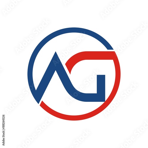 Free Download AG logo initial letter design template vector illustration - GFXLoad