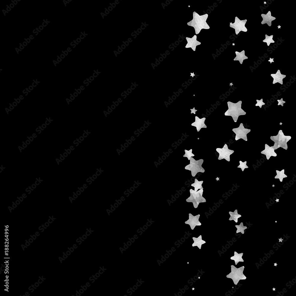 Silver star confetti. Silver star confetti.