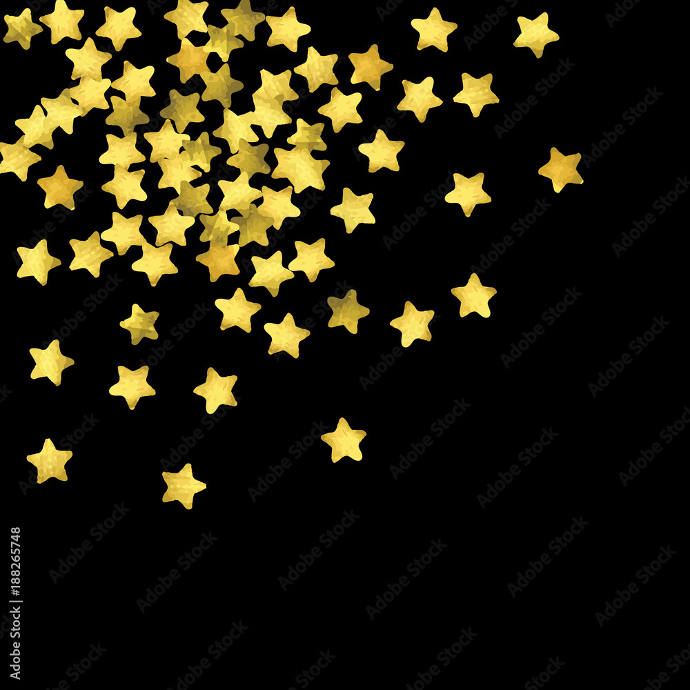 Golden confetti isolated on black background. Golden confetti isolated on black background.