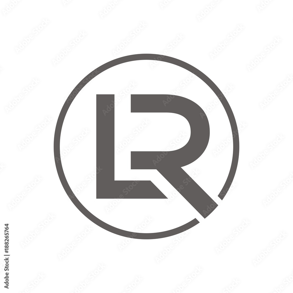 RL, LR logo initial letter design template vector illustration